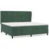 vidaXL Sommier à lattes de lit et matelas Vert foncé 200x200cm Velours