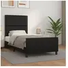 vidaXL Cadre de lit avec tête de lit Noir 90x200 cm Similicuir
