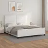 vidaXL Cadre de lit avec tête de lit Blanc 180x200 cm Similicuir