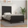 vidaXL Cadre de lit avec tête de lit Noir 100x200 cm Similicuir