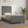 vidaXL Cadre de lit avec tête de lit Gris 90x200 cm Similicuir