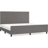 vidaXL Cadre de lit avec tête de lit Gris 200x200 cm Similicuir