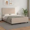 vidaXL Cadre de lit avec tête de lit Cappuccino 140x190 cm Similicuir