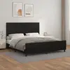vidaXL Cadre de lit avec tête de lit Noir 160x200 cm Similicuir