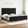 vidaXL Cadre de lit avec tête de lit Noir 180 x 200 cm Tissu