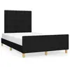 vidaXL Cadre de lit avec tête de lit Noir 120x200 cm Tissu