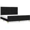 vidaXL Cadre de lit avec tête de lit Noir 180 x 200 cm Tissu