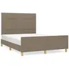 vidaXL Cadre de lit avec tête de lit Taupe 140x200 cm Tissu