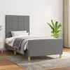 vidaXL Vidaxl Cadre De Lit Sans Matelas Gris Foncé 80x200 Cm Tissu
