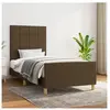 vidaXL Vidaxl Cadre De Lit Avec T?Te De Lit Marron Fonc? 80x200 Cm Tissu