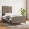 vidaXL Cadre de lit avec tête de lit Taupe 80x200 cm Tissu