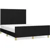 vidaXL Cadre de lit avec tête de lit Noir 140x190 cm Tissu