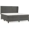 vidaXL Sommier à lattes de lit et matelas Gris foncé 160x200cm Velours