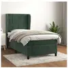 vidaXL Sommier à lattes de lit avec matelas Vert foncé 90x200 cm