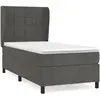 vidaXL Sommier à lattes de lit et matelas Gris foncé 80x200 cm Velours