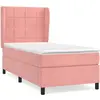 vidaXL Sommier à lattes de lit et matelas Rose 80x200 cm Velours