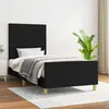 vidaXL Cadre de lit avec tête de lit Noir 90x190 cm Tissu