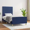 Vidaxl - Cadre de lit avec tête de lit Bleu 90x190 cm Tissu Bleu