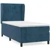 vidaXL Sommier à lattes de lit avec matelas Bleu foncé 90x190 cm