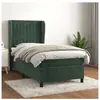 vidaXL Sommier à lattes de lit avec matelas Vert foncé 90x200 cm
