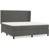vidaXL Sommier à lattes de lit et matelas Gris foncé 180x200cm Velours