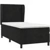 vidaXL Sommier à lattes de lit et matelas Noir 80x200 cm Velours
