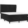 vidaXL Sommier à lattes de lit avec matelas Noir 140x190 cm Velours