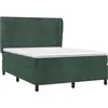 vidaXL Sommier à lattes de lit et matelas Vert foncé 140x190cm Velours