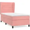 vidaXL Sommier à lattes de lit et matelas Rose 80x200 cm Velours