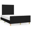 vidaXL Cadre de lit avec tête de lit Noir 120x200 cm Tissu