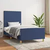 vidaXL Cadre de lit avec tête de lit Bleu 90x200 cm Tissu