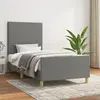 vidaXL Cadre de lit avec tête de lit Gris foncé 100x200 cm Tissu