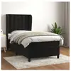 vidaXL Sommier à lattes de lit avec matelas Noir 100x200 cm Velours