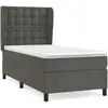 vidaXL Sommier à lattes de lit et matelas Gris foncé 90x200 cm Velours