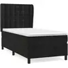 vidaXL Sommier à lattes de lit avec matelas Noir 90x200 cm Velours