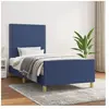 Vidaxl - Cadre de lit avec tête de lit Bleu 100 x 200 cm Tissu Bleu