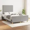 vidaXL Cadre de lit avec tête de lit Gris clair 120x200 cm Tissu