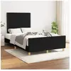 vidaXL Cadre de lit avec tête de lit Noir 120x200 cm Tissu