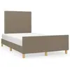 Vidaxl - Cadre de lit avec tête de lit Taupe 120x200 cm Tissu Taupe