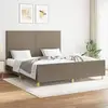 vidaXL Cadre de lit avec tête de lit Taupe 180x200 cm Tissu