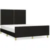 vidaXL Vidaxl Cadre De Lit Sans Matelas Noir 140x190 Cm Tissu