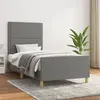vidaXL Vidaxl Cadre De Lit Sans Matelas Gris Foncé 90x190 Cm Tissu