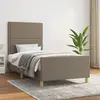 vidaXL Cadre de lit avec tête de lit Taupe 90x190 cm Tissu