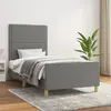 vidaXL Cadre de lit avec tête de lit Gris foncé 100x200 cm Tissu