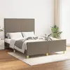 vidaXL Cadre de lit avec tête de lit Taupe 140x200 cm Tissu