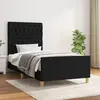 vidaXL Cadre de lit avec tête de lit Noir 90x190 cm Tissu