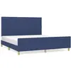 vidaXL Cadre de lit avec tête de lit Bleu 160x200 cm Tissu