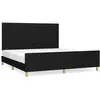 vidaXL Cadre de lit avec tête de lit Noir 160x200 cm Tissu