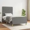 vidaXL Cadre de lit avec tête de lit Gris foncé 100x200 cm Tissu
