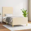 vidaXL Cadre de lit avec tête de lit Gris clair 200x200 cm Tissu